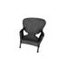 Windsor Black Resin Wicker Chair- Jeco Wholesale W00214-C