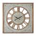 Juniper + Ivory 36 In. x 36 In. Farmhouse Wall Clock Brown Wood - Juniper + Ivory 45344