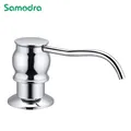 Distributeur de savon liquide Samodra avec bouteille tête de pompe en laiton chromé/Nickel pour