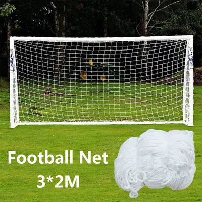 Filet de but de football en coton 3x2m pour entraînement accessoires de football pleine taille