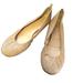 J. Crew Shoes | J Crew Cece Tan Ballet Flats With Studded Toe | Color: Silver/Tan | Size: 8