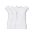 FellHerz Women's T-Shirt Pack of 3 White Organic and Fair - White - UK 12