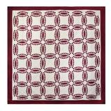 Red Barrel Studio® Antique Red Pine Burr Quilts, Real Patchwork, Piecing Of Parts, Traditional Hand Quilted | 96 H x 92 W in | Wayfair