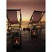 Northlight Seasonal LED Lighted Sunset Beach Chairs w/ Lanterns Canvas Wall Art 15.75" Canvas in Brown/Yellow | Wayfair NORTHLIGHT NJ37319