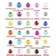 Boule de cristal à facettes couleurs mélangées prisme pendentif pour pièces cristal Feng Shui