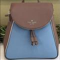 Kate Spade Bags | Kate Spade Leila Medium Flap Backpack Blue Tan | Color: Blue/Brown | Size: Os