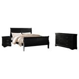 Lark Manor™ Engstrom Sleigh 3 Piece Bedroom Set Wood in Black | King | Wayfair F225C3A5F2D34C28A8001051B2C7DE80