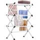 Apstour Clothes Airer, Clothes Dryer- Drying Rack Extra Large 3 Tier Clothes Drying Rail, Collapsible Clothes Drying Laundry Rack, Foldable Drying Laundry Rack, Portable Clothes Horse