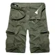 Short cargo militaire en coton pour homme longueur aux genoux multi-poches ample Bermuda Fjuda