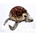 Bay Isle Home™ Sea Shell Humped Over Pewter Turtle Figurine. Hand Carfted Metal in Gray | 2.25 H x 4 W x 3 D in | Wayfair