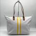 Michael Kors Bags | Michael Kors Large Logo Stripe Travel Bag | Color: White/Yellow | Size: Os