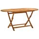 vidaXL Folding Garden Table 160x85x75 cm Solid Acacia Wood