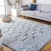 Blue/Gray 48 x 0.28 in Indoor Area Rug - Bungalow Rose Oriental Handmade Tufted Wool/Gray/Blue Area Rug Cotton/Wool | 48 W x 0.28 D in | Wayfair