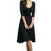 Anthropologie Dresses | Maeve Antropologie Beloved Tied Front Dress M | Color: Black | Size: M