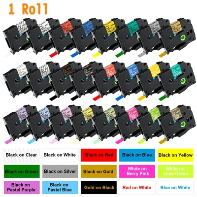 Bande autocollante laminée pour imprimante 31 couleurs Compatible avec Brother p-touch tape TZ231