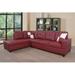 Multi Color Sectional - Zipcode Design™ Chaidez 103.5" Wide Faux Leather Sofa & Chaise Faux Leather | 35 H x 103.5 W x 74.5 D in | Wayfair