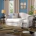 Birch Lane™ Delaria Open Side Daybed w/ Trundle - Twin Wood in White | 43.11 H x 41.53 W x 86.22 D in | Wayfair BC1573F08FC7441ABEA247F9355B0555