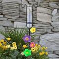 Exhart Glass & Metal Rain Gauge Garden Stake w/ Multicolored Hand Painted Flowers, 42 Inches Glass | 43.7 H x 6.3 W x 2.36 D in | Wayfair 19703-RS