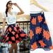 Anthropologie Skirts | Anthropologie Maeve Prome Blossom Skirt 6 | Color: Blue/Orange | Size: 6