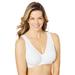 Plus Size Women's Meryl Cotton Front-Close Wireless Bra by Leading Lady in White (Size 44 A/B)