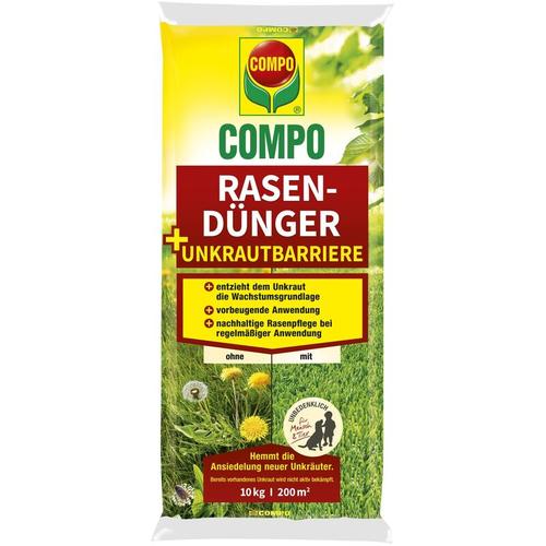 Compo – Rasendünger + Unkrautbarriere 10 kg für 200 m²
