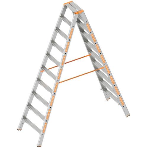 Layher – Topic 1043 Stufenstehleiter 2×10 Stufen
