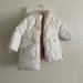 Zara Jackets & Coats | Cutest Zara Puffer Jacket With Scarf | Color: White | Size: 12-18mb