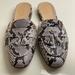 J. Crew Shoes | J.Crew Slides Size 7.5 Snake Skin Embossed | Color: Gray | Size: 7.5