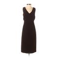 Banana Republic Casual Dress - Midi V Neck Sleeveless: Black Print Dresses - Women's Size 0