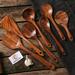 AllModern Rigby 7-Piece Wooden Kitchen Utensil Set, Cooking Utensils, Wooden Utensils Wood in Brown | Wayfair DC434546ACE146419D8934188E493CD5