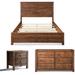 Grain Wood Furniture Solid Wood Standard 3 Piece Configurable Bedroom Set Wood in Brown/Gray/Green | King | Wayfair SetMT0611-1N1D