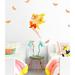 Trinx Fairy Nursery Room Decor, Fairy Girls Room Decal, Fairy Girls Room Sticker Vinyl in Orange/Red/Yellow | 52 H x 33 W in | Wayfair