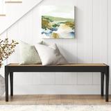 Sand & Stable™ Tristen Solid Wood Bench Wood in Black/Brown | 17 H x 51 W x 16 D in | Wayfair 49B9CF4956F841DE91FF641D9F3A0CE8