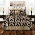 Red Barrel Studio® Josephine Floral Twin Comforter Set Polyester/Polyfill/Microfiber in Brown | Queen Comforter | Wayfair