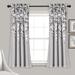 Weeping Flower Room Darkening Window Curtain Panels Gray 52X63+2 Set - Half Moon 16T006213