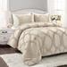 Avon Comforter Neutral 3Pc Set King - Lush Decor 16T006299