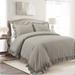 Reyna Cotton Duvet Cover Gray 3Pc Set King - Lush Decor 16T006021