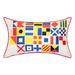 Indoor & Outdoor Nautical Flags Reversible Lumbar Decorative Pillow by Levinsohn Textiles in Multi