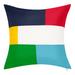 Indoor & Outdoor Bold Colorblock Reversible Nautical Decorative Pillow by Levinsohn Textiles in Multi