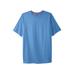 Men's Big & Tall Heavyweight Jersey Crewneck T-Shirt by Boulder Creek in Heather Blue (Size L)