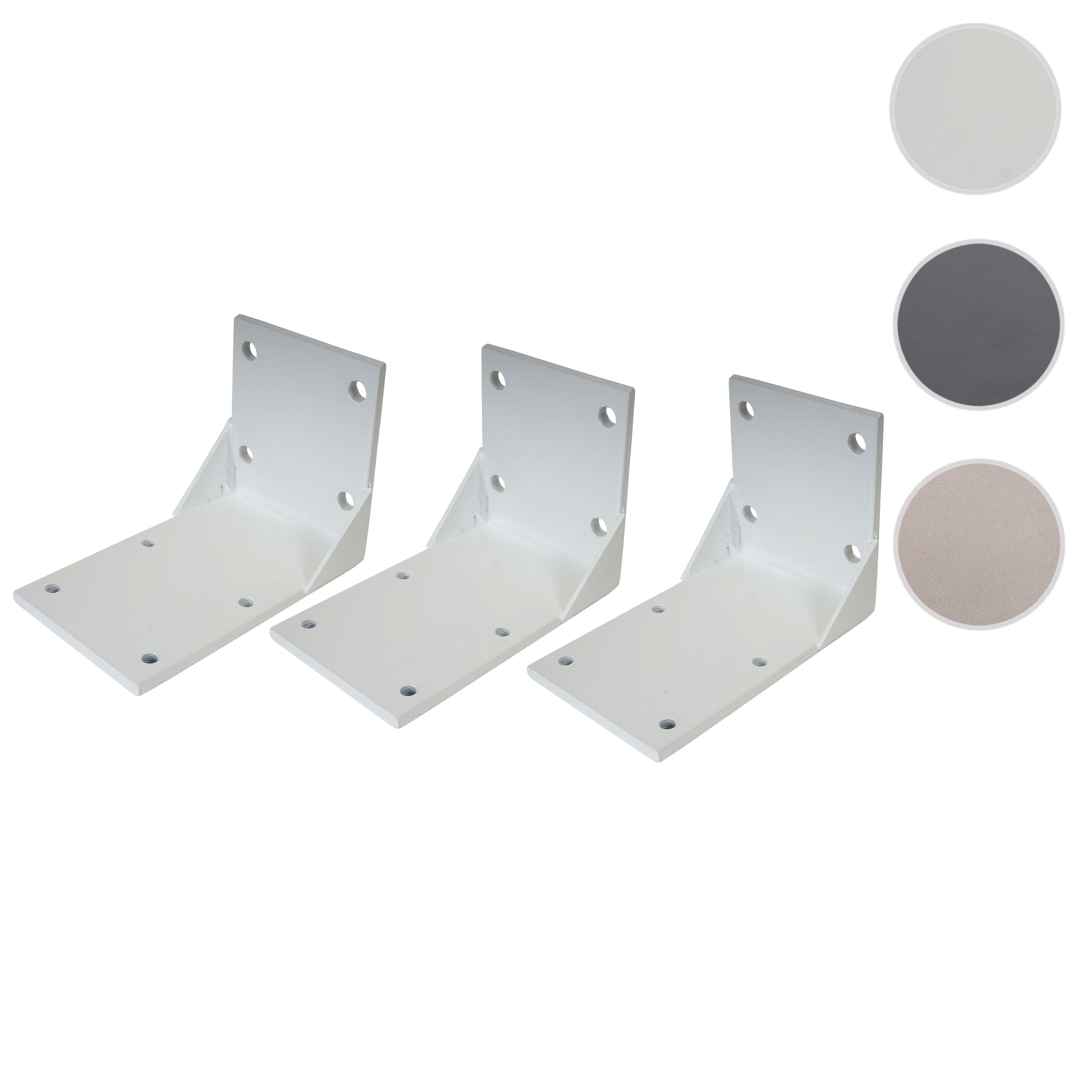 3er-Set Deckenadapter für Kassetten-Markise T124, Deckenmontage Halterung Adapter ~ anthrazit Image