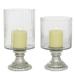 Juniper + Ivory Set of 2 10 In., 12 In. Vintage Hurricane Lamp Clear Glass - Juniper + Ivory 82779