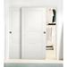 VDomDoors Mela Paneled Manufactured Wood Sliding Closet White Doors Manufactured Wood in Brown | 80 H x 48 W x 1.6 D in | Wayfair MELA7001DBD-WS-48