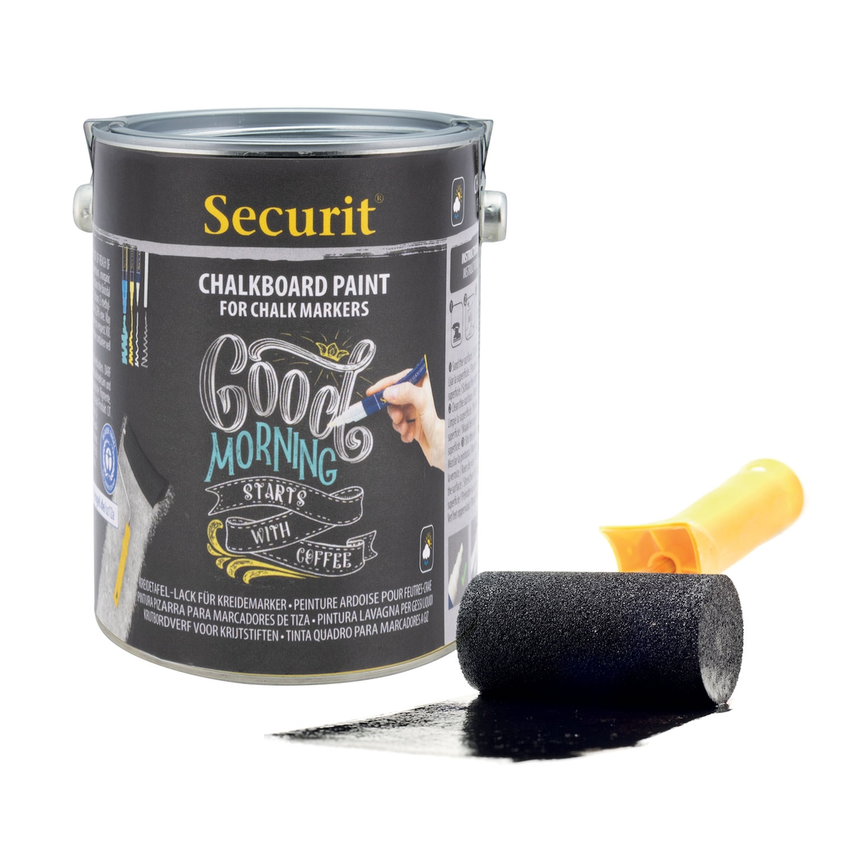 Securit® Acrylfarbe für Kreidetafeln auf Wasserbasis - Schwarz - 2,5L Image