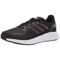 adidas Women's Run Falcon 2.0 Training shoes, Core Black Grey Six Screaming Pink, 8.5 UK
