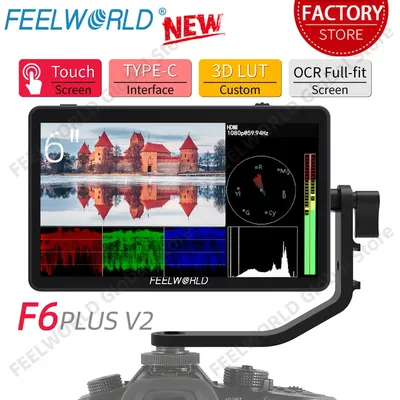 FEELWORLD – moniteur F6 PLUS V2 4K HDMI écran tactile 6 pouces DSLR LUT 3D HDR IPS FHD