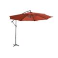 Parasol déporté rond 3x3m excentré terracotta 8 baleines