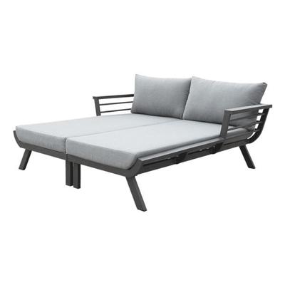 Garten-Sonnenliege für 2 Personen »Delia« grau, Garden Pleasure, 170x62 cm