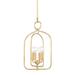 Hudson Valley Mallory 4 Light Pendant in Yellow | 20.25 H x 11.75 W x 11.75 D in | Wayfair H512701S-GL