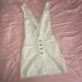 Free People Dresses | Free People Old School Love Pinafore Overall Dress | Color: Cream/White | Size: 0